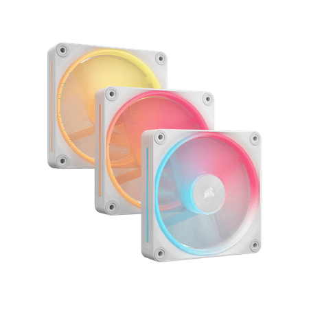 CORSAIR - iCUE LINK LX120-R RGB 120mm PWM Reverse Blade Computer Case Fan Starter Kit (3-pack) - White