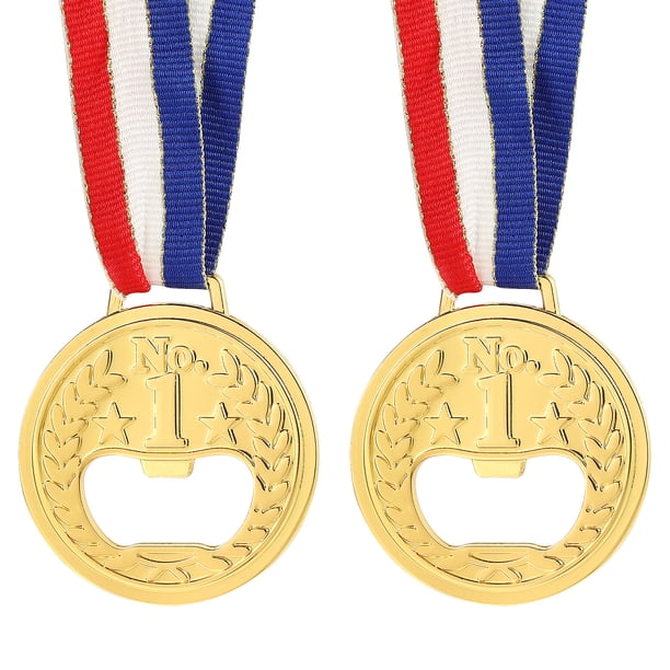 Abridor de botellas con forma de medalla de oro TOPBATHY Abridor de cerveza Abridor de botellas N.° 1