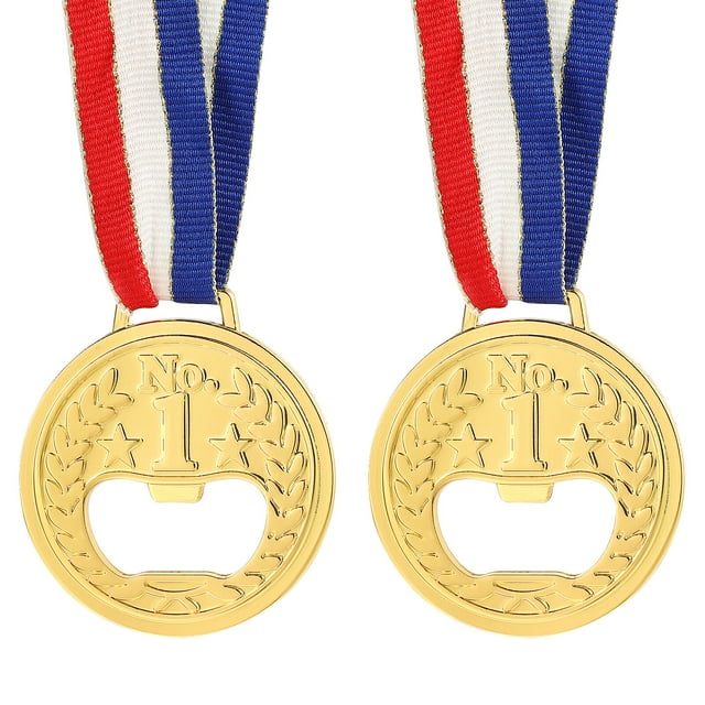 Abridor de botellas con forma de medalla de oro TOPBATHY Abridor de cerveza Abridor de botellas N.° 1