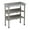 Grey, variant on 3-Tier Outdoor Workbench with Metal Tabletop & Hooks - Adjustable Feet Solid Wood Workshop Station for Garage or Garden Storage Solutions