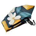 thumbnail image 6 of FORMRS Travel Umbrella Folding Auto Open Close Windproof Rain UV Protection, Floral Lemon, 6 of 8