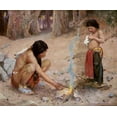 thumbnail image 2 of Couse, Eanger Irving 17x15 White Modern Wood Framed Museum Art Print Titled - The Campfire, 2 of 4
