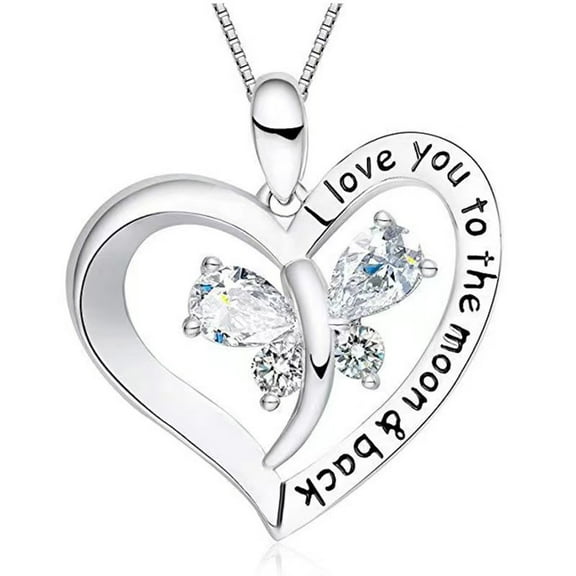 Forever Connected Mother & Son Necklace – Heart Pendant Gift for Mom, Sterling Silver Jewelry for Mother's Day or Birthday
