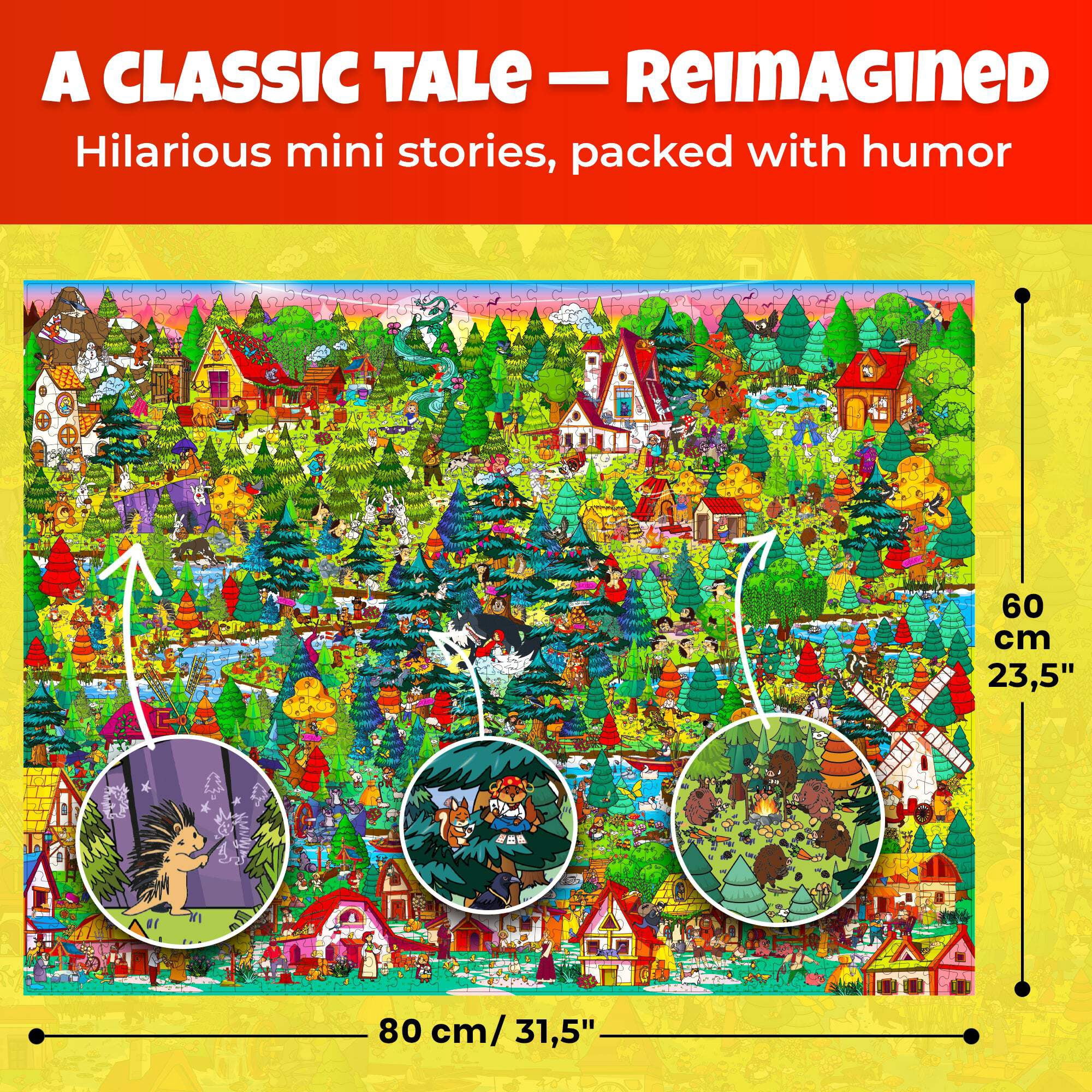 Quokka 1000 Piece Puzzle for Adults  Red Riding Hood — Fantasy Adult Puzzles with Secret Tasks & Fairy Tale