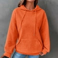 thumbnail image 2 of PEASKJP Sweat à Capuche Décontracté pour Femmes Manches Longues avec Cordon de Serrage Pull Ample avec Poche (Orange, m), 2 of 7