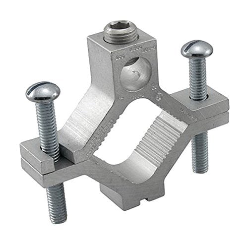 Morris Products 91662 Ground Pipe Clamp With Adaptor Serrations 1-1/4-2 Water Pipe Range 2-10 Wire Range 
