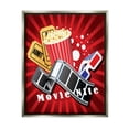 thumbnail image 4 of Stupell Industries Movie Nite Striped Vintage Cinema Popcorn Sign Graphic Art Luster Gray Floating Framed Canvas Print Wall Art, Design by Yvonne Coleman Burney, 4 of 5
