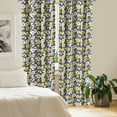 thumbnail image 2 of Ambesonne Tropical Curtains, Hibiscus Petals Lemons, Pair of 28"x95", Multicolor, 2 of 5
