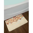 thumbnail image 2 of Seashells Bath Mat, Pastel Colored Macro Seashells Picked from Beach Drifts Coral Marine Mollusk, Non-Slip Plush Mat Bathroom Kitchen Laundry Room Decor, 29.5 X 17.5 Inches, Cream Red Teal, Ambesonne, 2 of 2