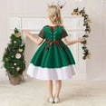 thumbnail image 3 of Girls Christmas Costume Holiday Dress Santa Claus Elf Printed Xmas Eve Party Outfits, 3 of 5