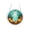 B003- Style C, variant on Fall Hanging Decor, Halloween Window Decor, Witch Decorations Outdoor, 8 Inch Round Acrylic Puzzle Hanging Sign, Ghost and Jack-O'-Lantern Design, for Halloween and Fall Home