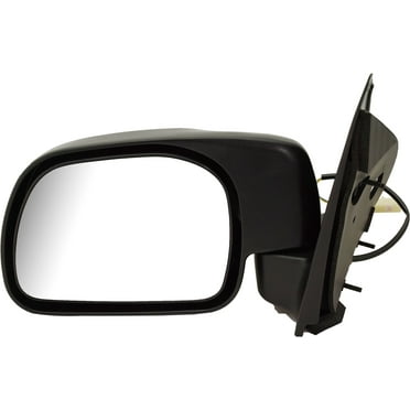 Mirror Compatible With 1999-2007 Ford F-250 Super Duty F-350 Left Driver Side Textured Black Kool-Vue