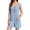 Light Blue, variant on Ekouaer Women Rompers Summer Short Overalls Waffle Jumpsuit Casual One Piece Beach Outfits Vacation Clothes