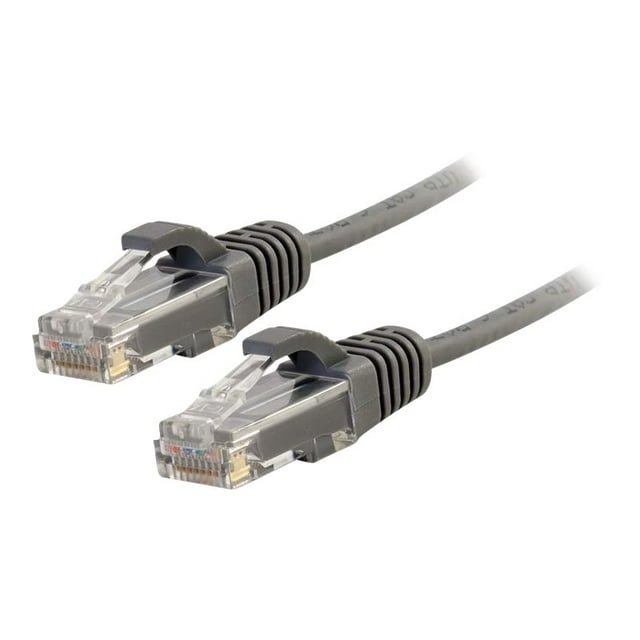C2G 7ft Cat6 Ethernet Cable - Slim - Snagless Unshielded (UTP) - Gray - Patch cable - RJ-45 (M) to RJ-45 (M) - 7 ft - UTP - CAT 6 - molded, snagless - gray
