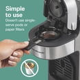 thumbnail image 4 of Hamilton Beach The Scoop Single Serve Coffee Maker, Removable Reservoir, Stainless Steel, 4 of 9