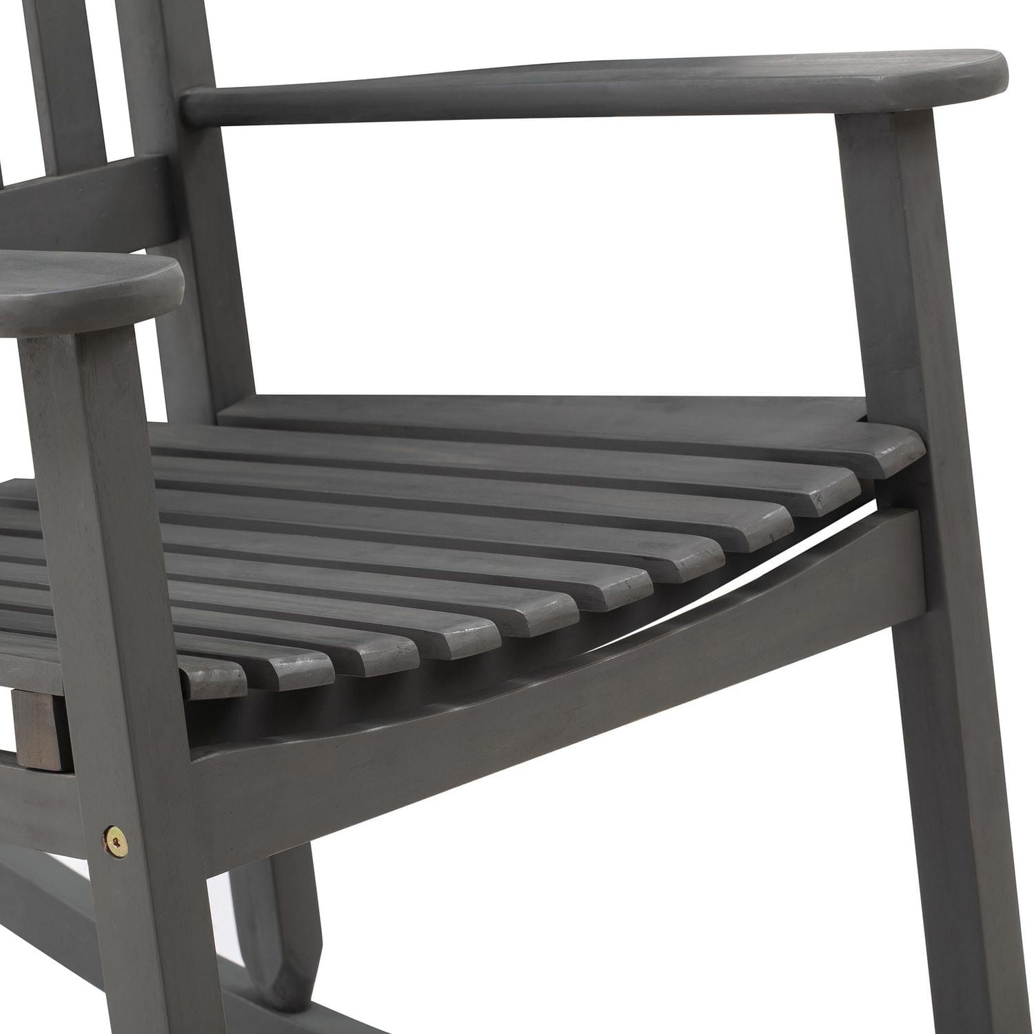 Patioflare Acacia Wood Patio Rocking Chair, Grey