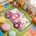 thumbnail image 6 of Rirozkan Easter Bunny Rug, 16x24 Inch Shaped Floor Mat, Soft Faux Wool Accent Carpet for Hallway, Porch, or Bedroom Decor, 6 of 8