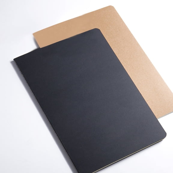Black A5 Blank Sketchbook Journal with 72 Pages - Kraft Paper Notebook for Drawing Doodling and Creative Writing