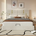 thumbnail image 5 of Noble House Queen Size Upholstered Platform Bed with Hydraulic Storage System,No Box Spring Needed,Beige, 5 of 5