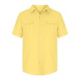 thumbnail image 3 of Joau Linen Shirts for Men Casual Short Sleeve Button Down Dress Shirts with Pockets Holiday Beach Shirt Hawaiian T Shirts Lightweight Tops for Men, 3 of 7