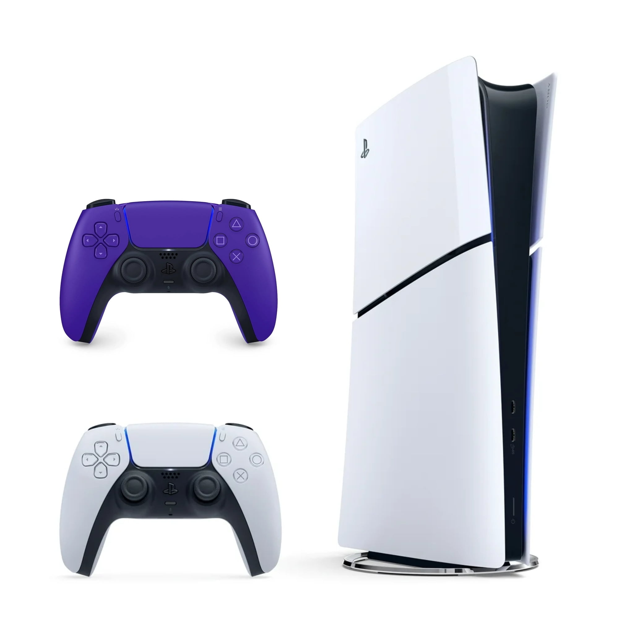 New TTrade PS_5 Slim Digital Edition 825GB Gaming Console – Fortnite Flowering Chaos Bundle Included Extra Purple Controller