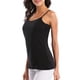 thumbnail image 4 of Cami Correa de espagueti ajustable para mujer construida en sujetador camisetas sin mangas 2 Pack Size T M, 4 of 7