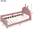 thumbnail image 5 of JERFIT Twin Size Upholstered Daybed with Rabbit Ear Shaped Headboard Pink, 5 of 8