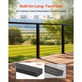 thumbnail image 4 of VEVOR 6.5 ft Complete Cable Railing Kit with Post,35 inch Tall Matte Black Stainless Steel Handrail Cuttable for Outdoor/Indoor Steps,Level Hole Drilled Railing Posts System for Stairs,Deck,Balcony, 4 of 9