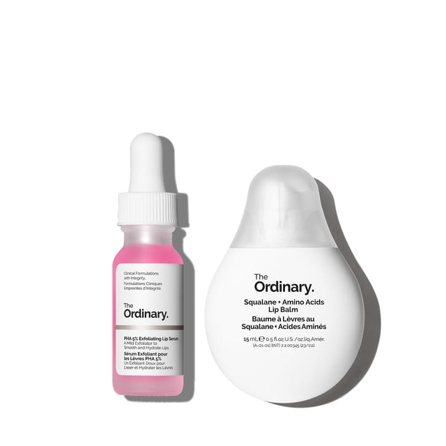 Dúo para Cuidado de Labios The Ordinary PHA 5% Sérum Exfoliante + Bálsamo