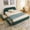 Green, variant on Noble House Elbert Queen Size Upholstered Bed Frame, Circle Yarn Tall Curved Headboard with Storage Drawers, Green