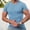 Light Blue, variant on Purcolt Men's T Shirts Ribbed Crewneck Short Sleeve Tees Casual Slim Fit Muscle Shirt Regular Fit Gym Workout Athletic Tops