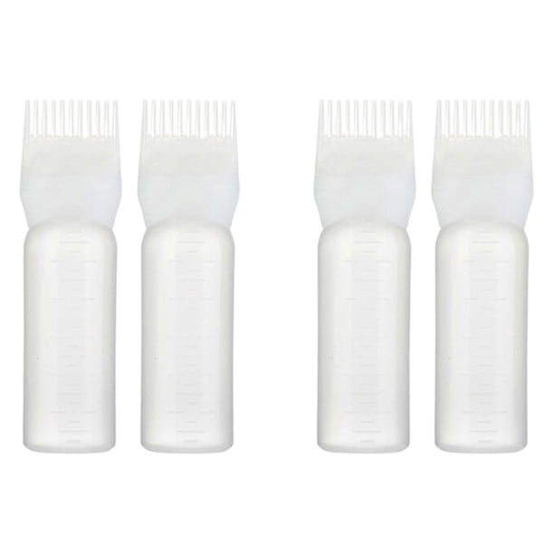 EeaseMX 4 botellas de tinte para el cabello, con aplicador, peine, para teñir el cabello en salones de belleza, y con enjuague (blanco)