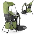 thumbnail image 1 of Mochila portabebés Bersey para niños pequeños, senderismo, color verde militar, 1 of 8