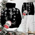 thumbnail image 2 of BOOMNY Christams Men Sweatsuits Set Xmas Deer Graphic Hoodies Sweatpants 2Pcs Gym Sweat Suits Running Jogging Fall Winter Athletic Tracksuit Outfits, 2 of 3