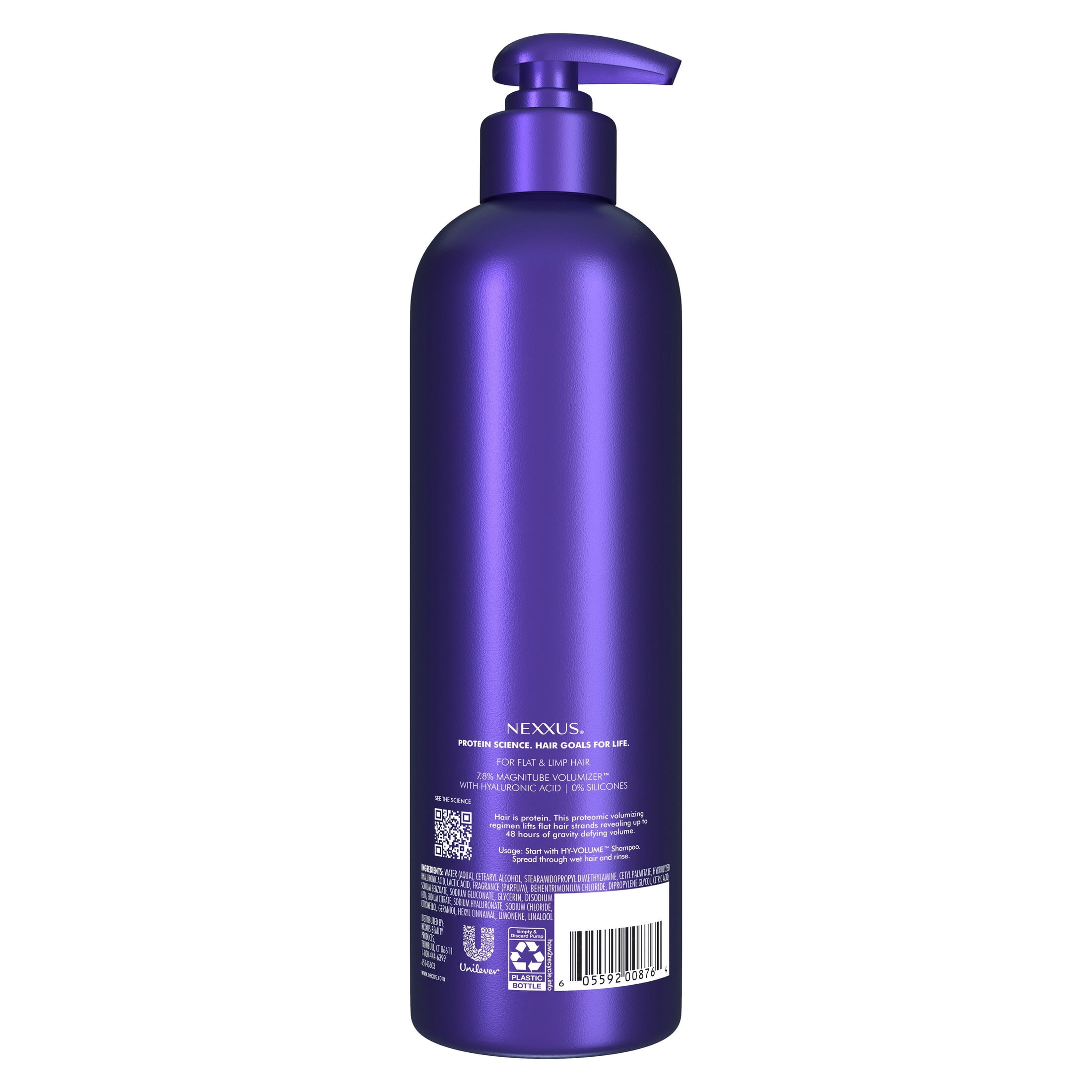 Nexxus Hy-Volume Conditioner for Flat & Limp Hair for Lift and Volume Hair Conditioner Powered by Magnitude Volumizer Technology with Hyaluronic Acid, 16.5 Fl oz