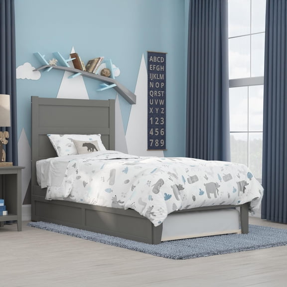AFI NoHo Coastal Wood Twin XL Bed with Twin XL Trundle in White