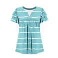 thumbnail image 7 of ATENAR T Shirts for Women Loose Summer Tops for Women Short Sleeve Tee Light Blue S, 7 of 7