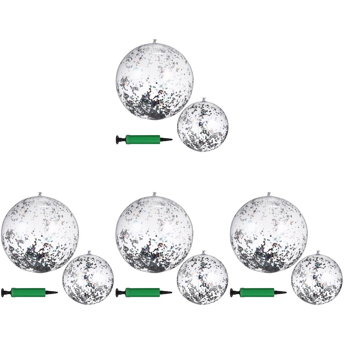 8 Pcs Glitter Confetti Beach Balls Inflatable Beach Balls Water Pool
