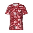 thumbnail image 5 of Vsdgher Ho Funny Christmas Print Men's Dry Fit Mesh Athletic Shirts Moisture Wicking Tennis T-Shirt Tops, 5 of 9