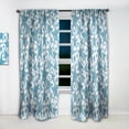 thumbnail image 2 of Designart 'Starfish Pattern of Blue ' Coastal Curtain Panel, 2 of 5
