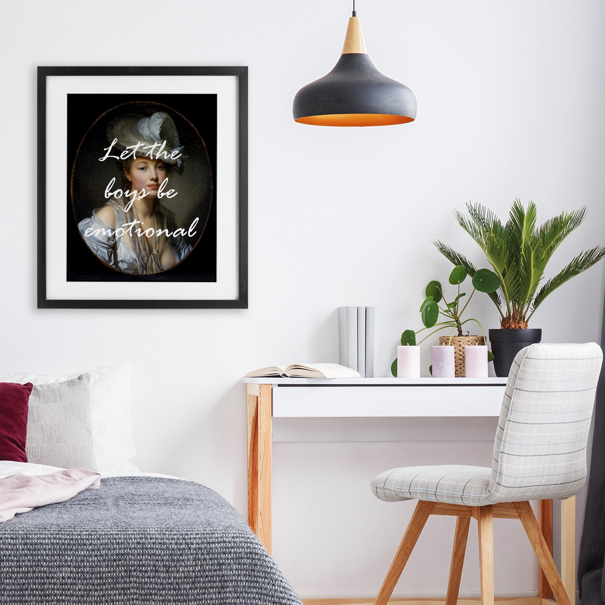 Stupell Industries Let The Boys Be Emotional Black Framed Print Under Glass, design by Tina LeCour