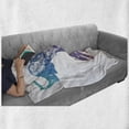 thumbnail image 6 of Animal Soft Flannel Fleece Throw Blanket, Romantic Wildrose Pattern Stars Oriental Ombre Effect, Cozy Plush for Indoor and Outdoor Use, 50" x 60", Multicolor, by Ambesonne, 6 of 6