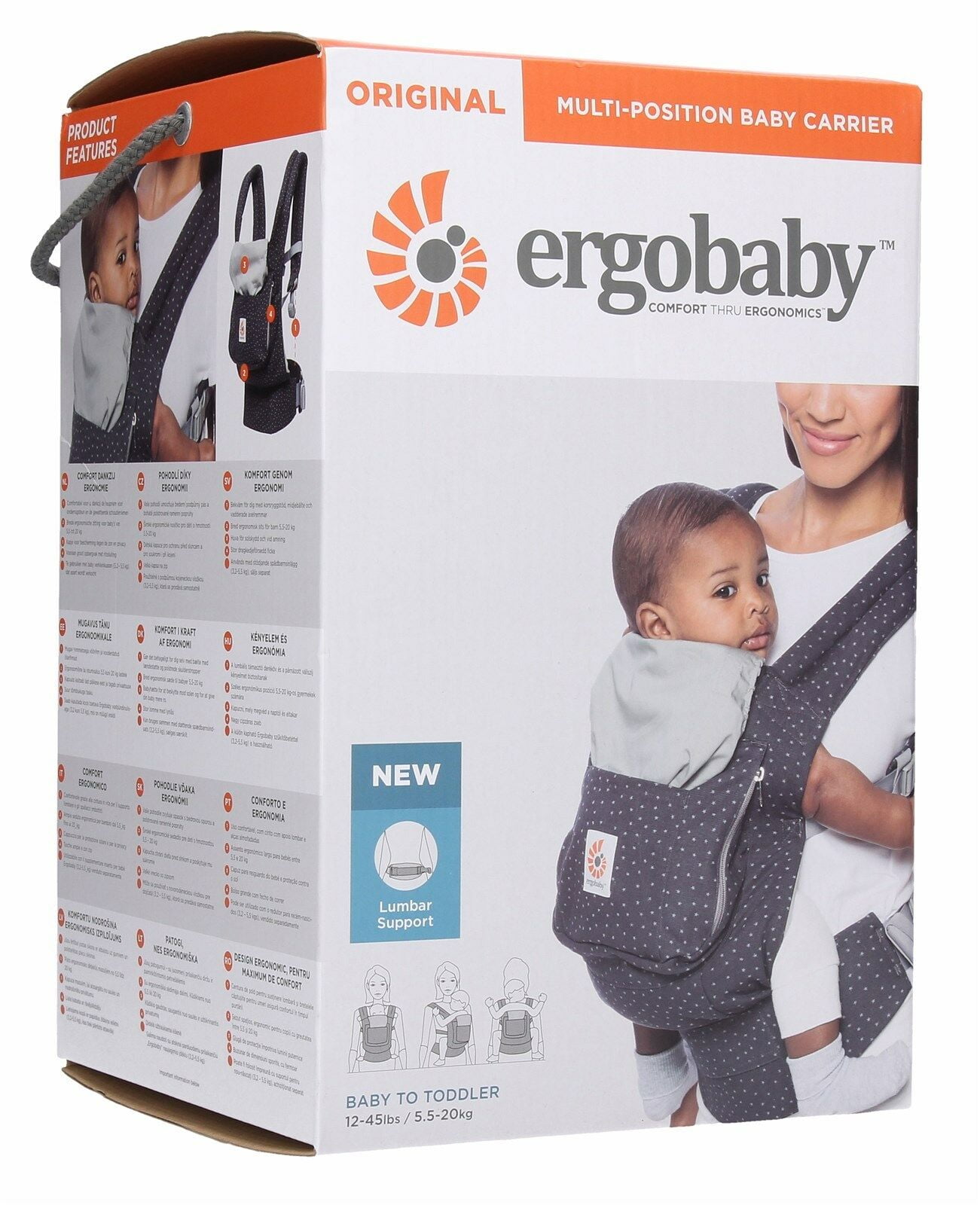 ergobaby black original multi position baby carrier