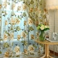 thumbnail image 2 of 2Pcs Retro Peony Rose Sheer Curtains Vintage Elegant Rod Pocket Semi Floral Sheer Curtain Lace Voile Panel Drapes Tulle Window Curtains for Living Room Bedroom Dining Room Door Coffee 39 x 78 Inch, 2 of 6