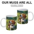 thumbnail image 3 of Beagle Dog Gifts for Her - 11 oz White Ceramic Coffee Cup for Beagle Moms, 3 of 8