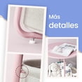 thumbnail image 3 of VASAGLE Mesa Auxiliar, Mesa Lateral Redonda con Cesta de Tela, Mesita de Noche, Estilo Moderno, Rosa Pastel y Blanco Nube, 3 of 6