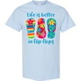 thumbnail image 3 of Inktastic Life is Better Flip Flops T-Shirt, 3 of 5