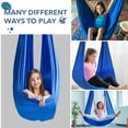 thumbnail image 4 of Sensory Swing with X-Shaped Stand, Hammock Stand with Kids Pod Swing Seat, Hanging Chair with Inflatable Cushion, Helps with ADHD/Autism, Blue, 4 of 8