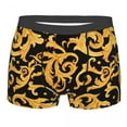 thumbnail image 3 of Novelty Baroque Floral Pattern Boxers Shorts Panties Men's Underpants Stretch European Rococo Style Briefs Underwear, 3 of 7