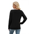 thumbnail image 6 of Ronuti Sweaters for Women V Neck Long Sleeve Casual Fall Tops Crochet Knit Lightweight Pullover Fashion Clothes 2026, 6 of 11